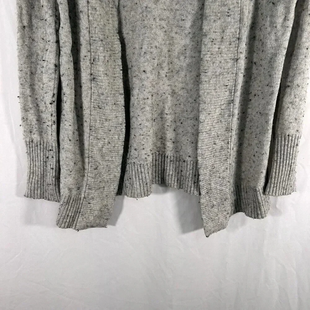 J. Crew Cardigan Women's Small Grey Wool Blend Open Front Long Sleeve